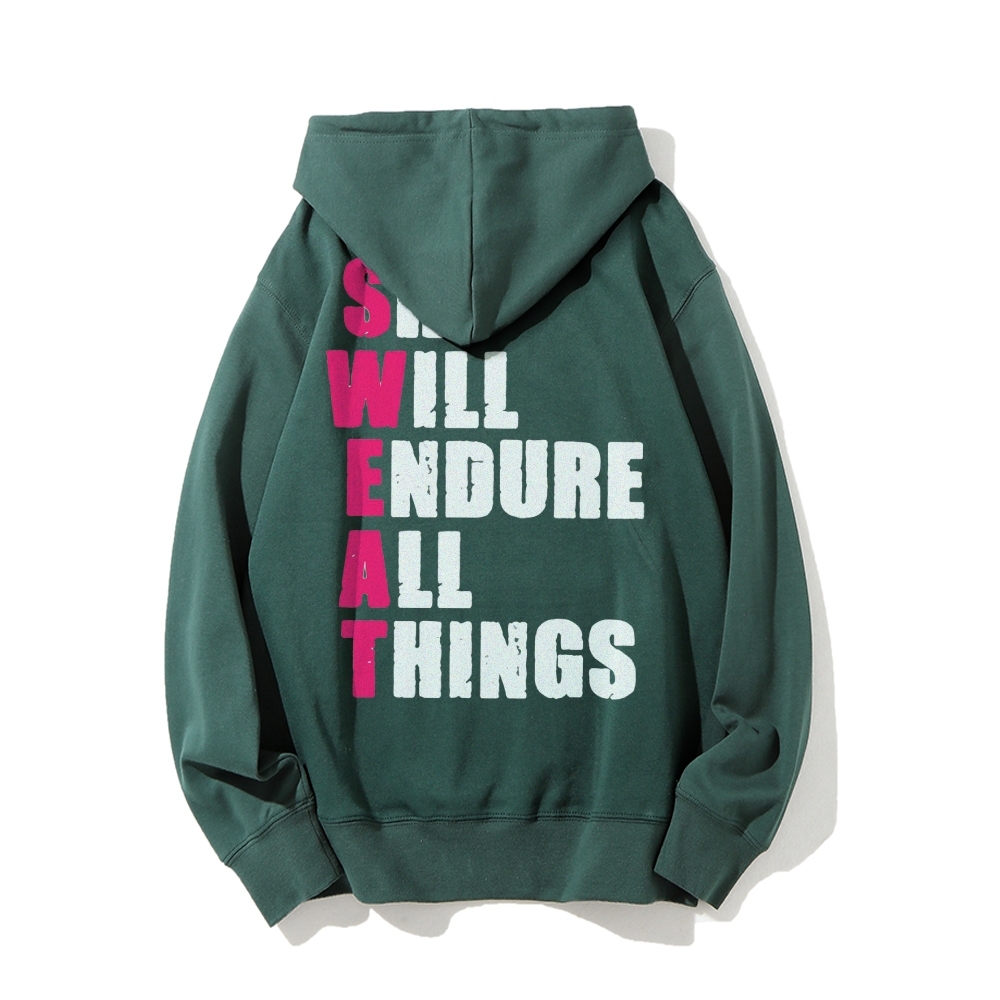 She Will Endure All Things Casual Hoodies