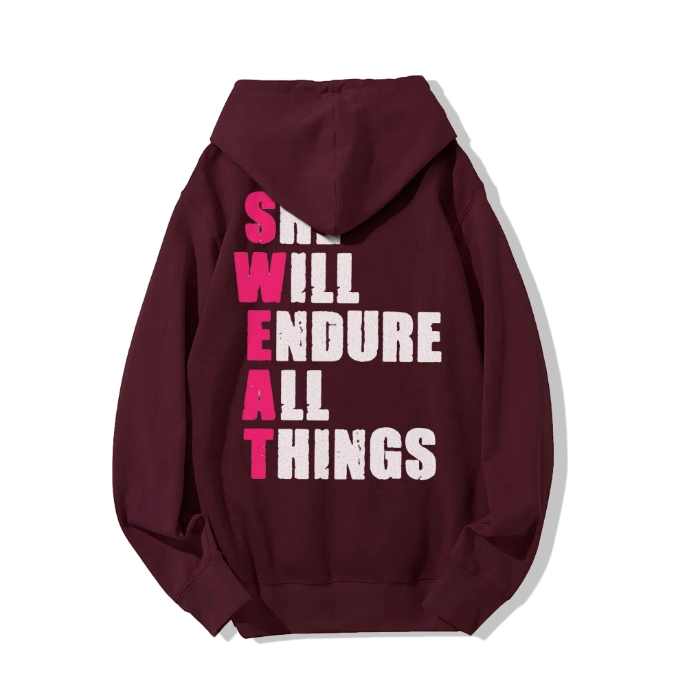 She Will Endure All Things Casual Hoodies