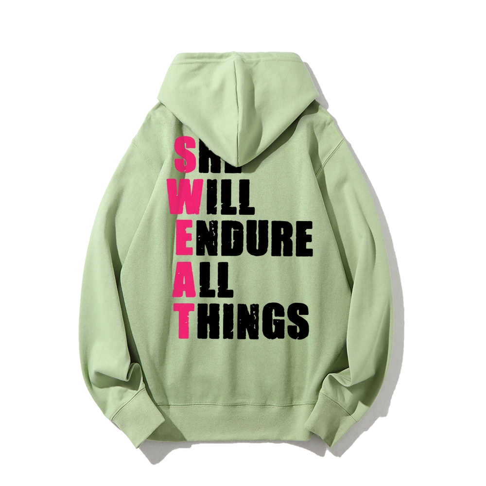 She Will Endure All Things Casual Hoodies