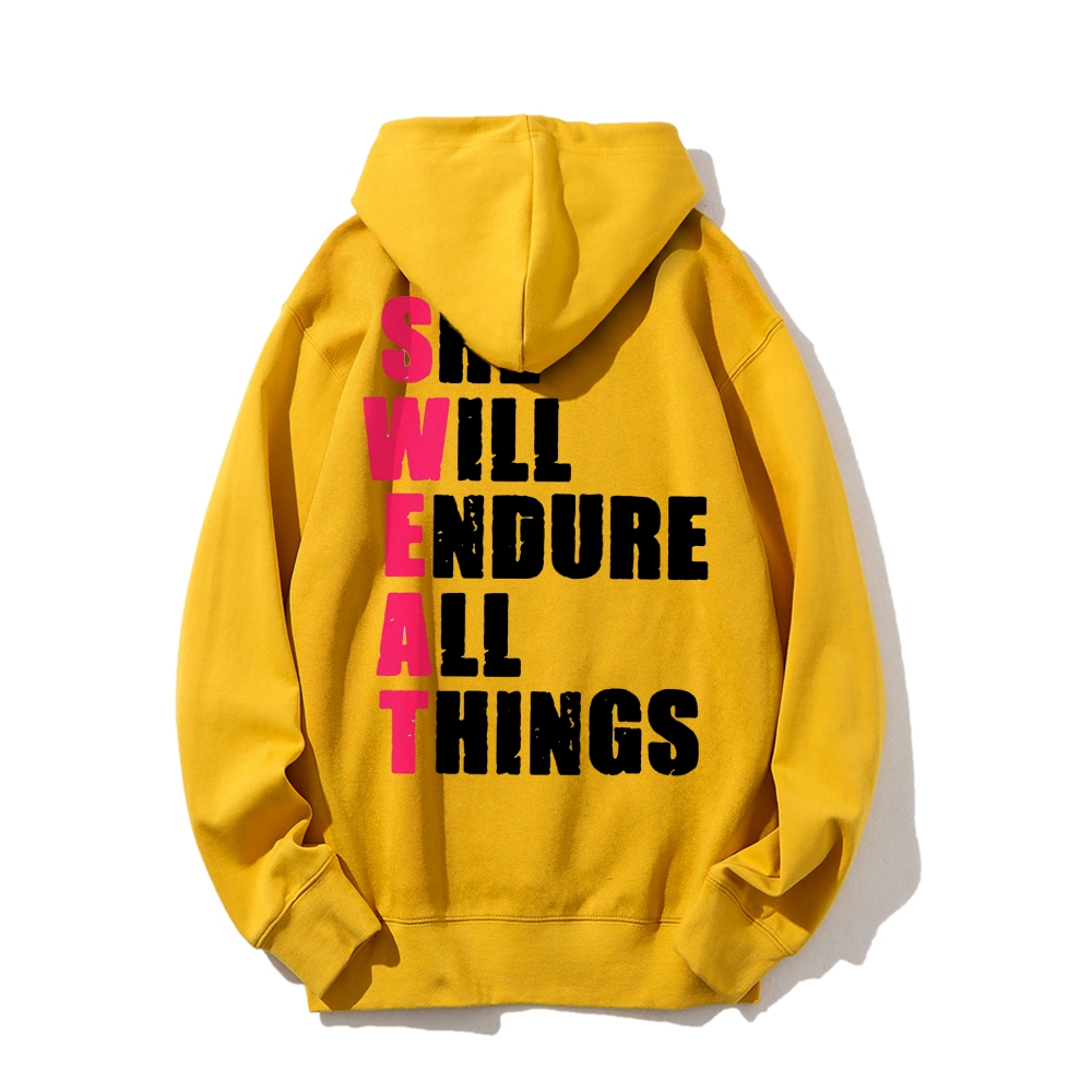 She Will Endure All Things Casual Hoodies