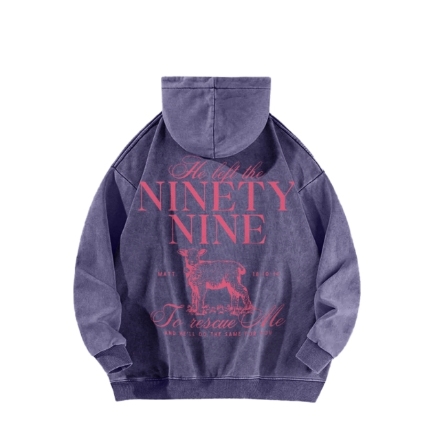 Ninety Nine Casual Washed Hoodie