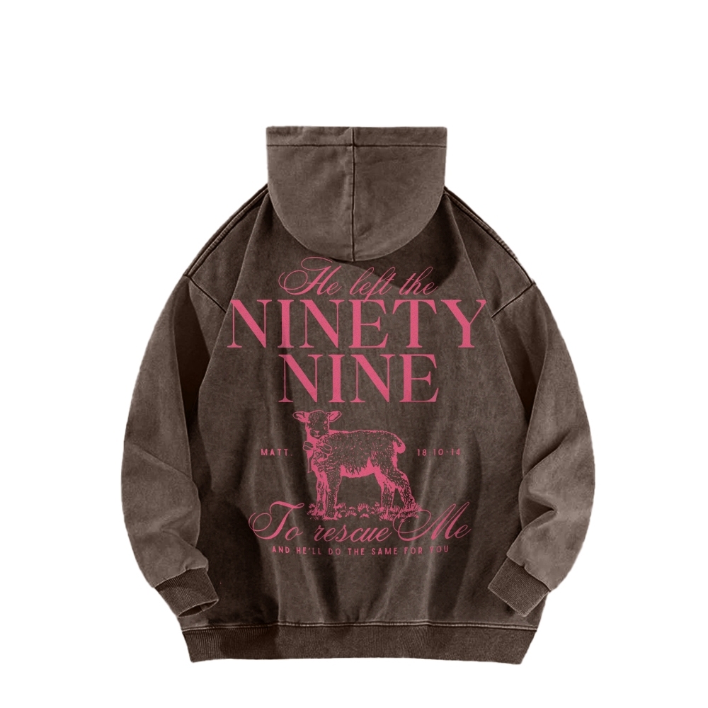 Ninety Nine Casual Washed Hoodie