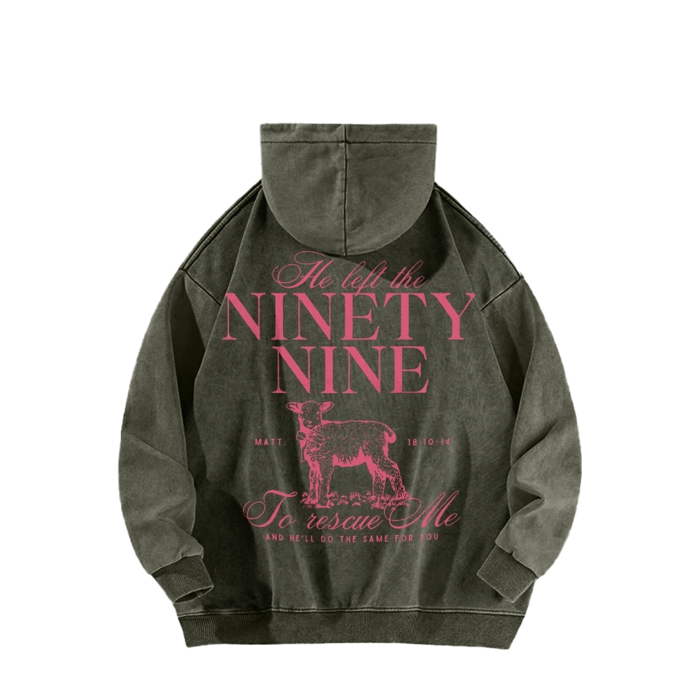 Ninety Nine Casual Washed Hoodie