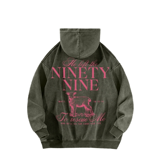 Ninety Nine Casual Washed Hoodie