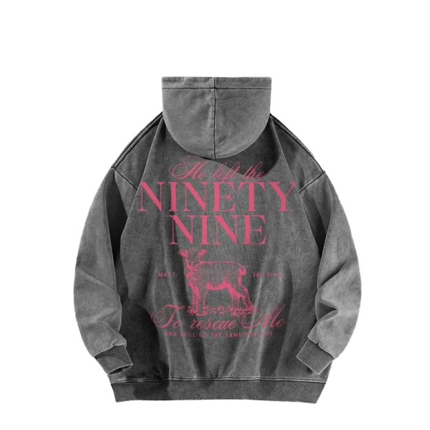 Ninety Nine Casual Washed Hoodie