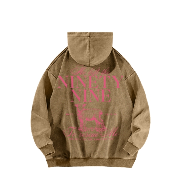 Ninety Nine Casual Washed Hoodie