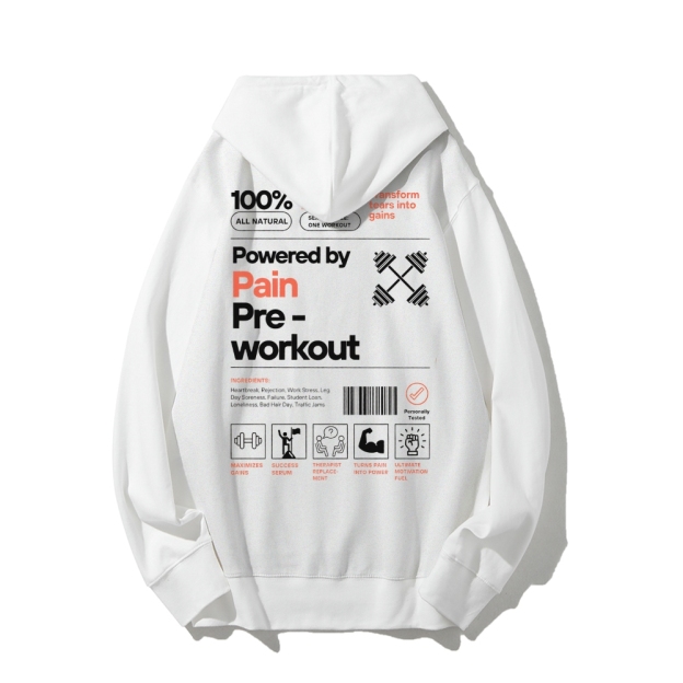 Powered By Pain Pre-Workout Casual Hoodie