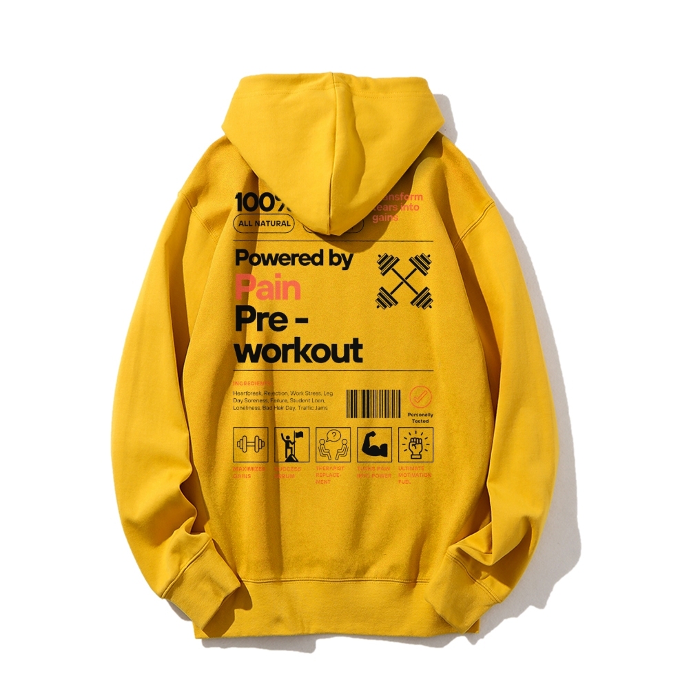Powered By Pain Pre-Workout Casual Hoodie