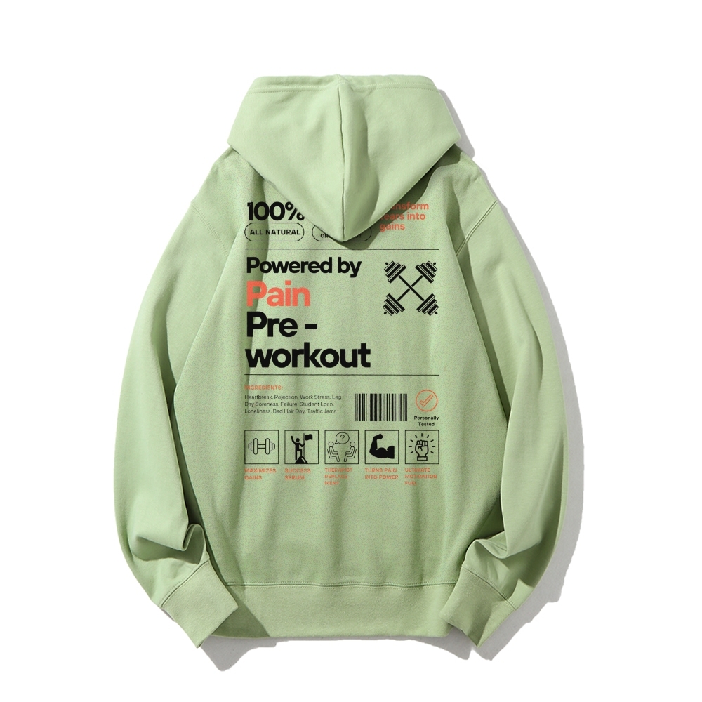 Powered By Pain Pre-Workout Casual Hoodie