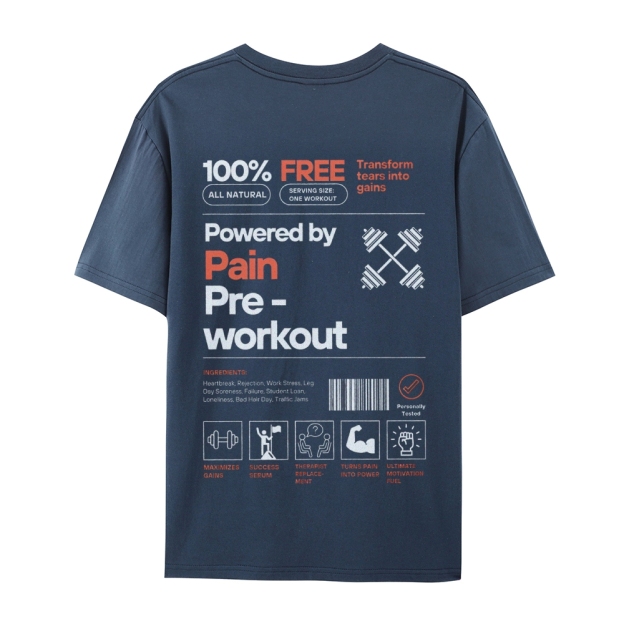 Powered By Pain Pre-Workout Casual Short Sleeve T-Shirt