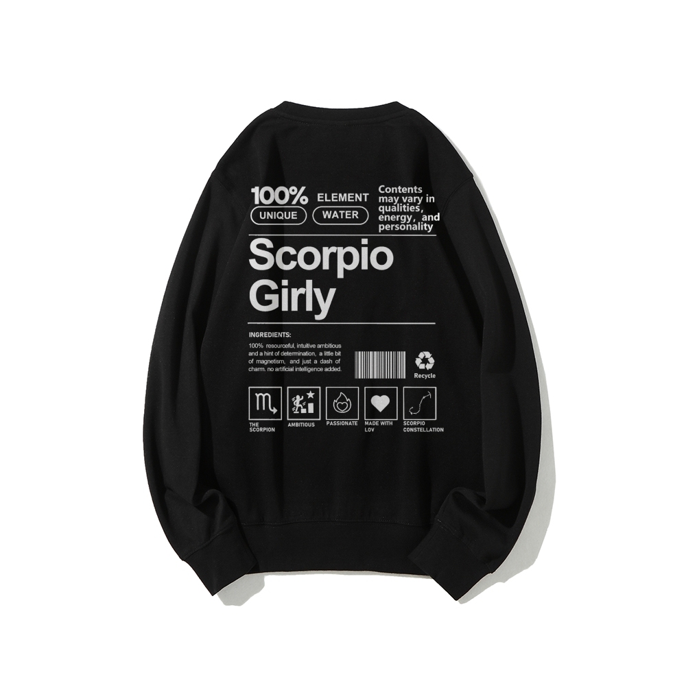 Scorpio Girly Casual Crewneck Sweatshirt