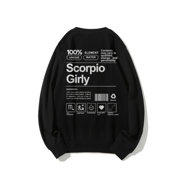 Scorpio Girly Casual Crewneck Sweatshirt