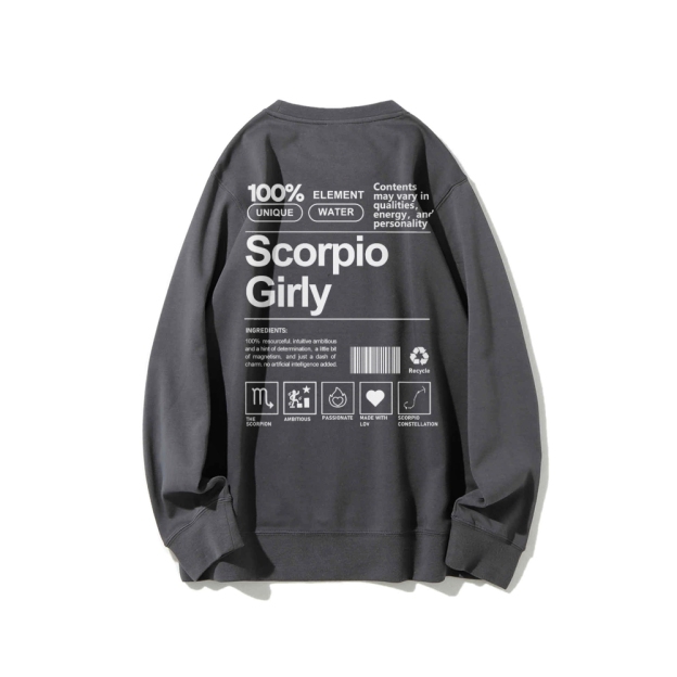 Scorpio Girly Casual Crewneck Sweatshirt