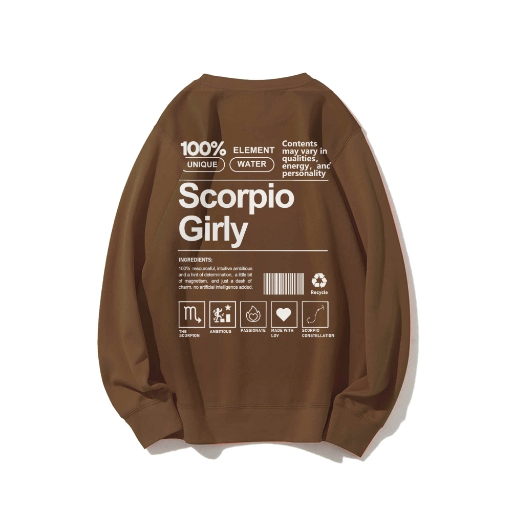 Scorpio Girly Casual Crewneck Sweatshirt