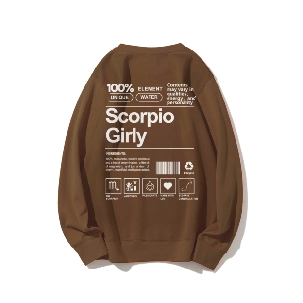 Scorpio Girly Casual Crewneck Sweatshirt