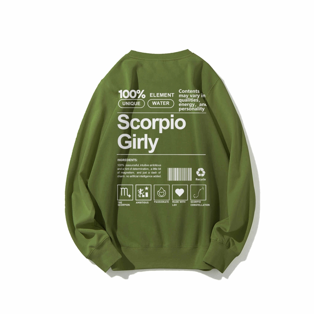 Scorpio Girly Casual Crewneck Sweatshirt