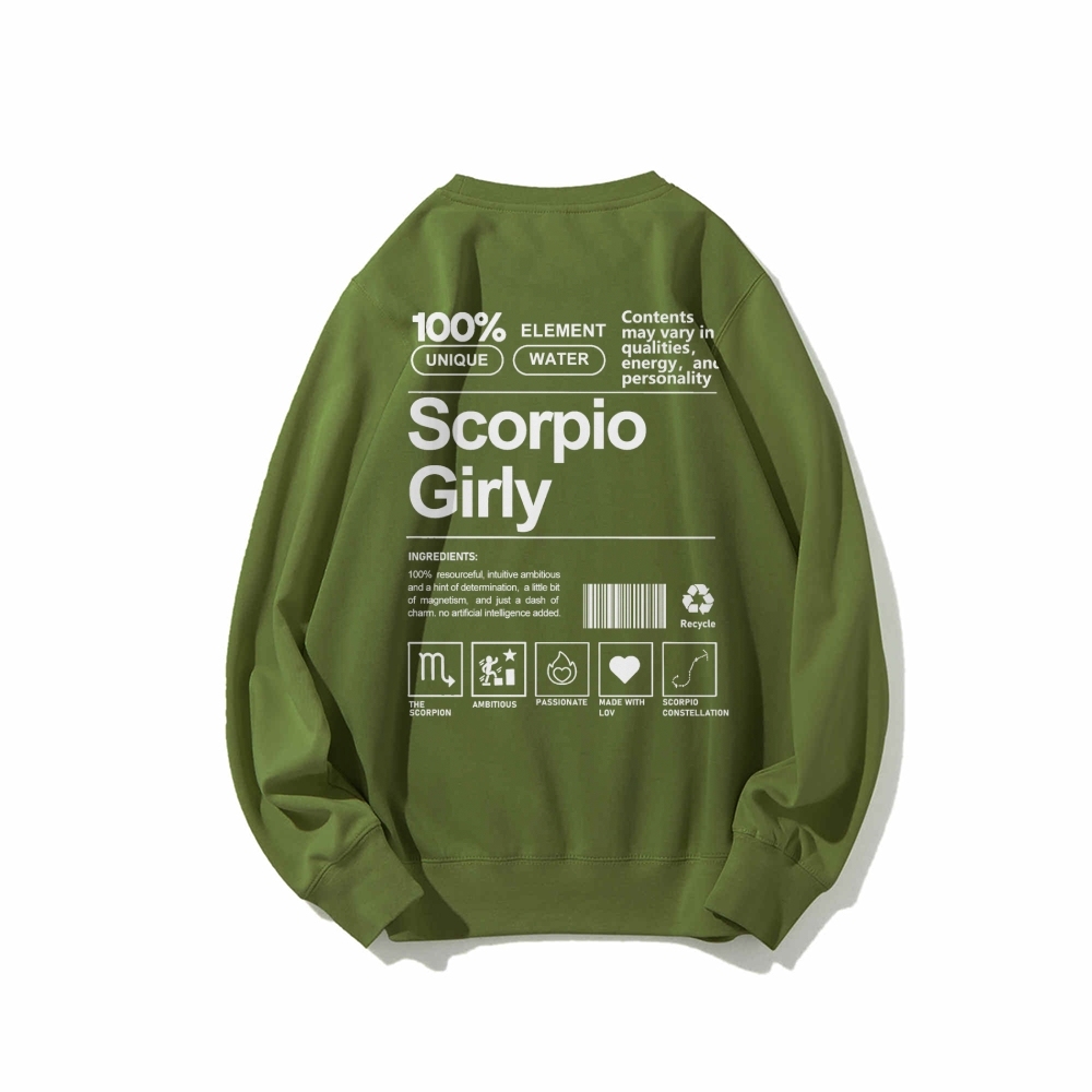 Scorpio Girly Casual Crewneck Sweatshirt
