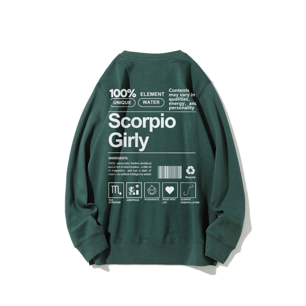 Scorpio Girly Casual Crewneck Sweatshirt