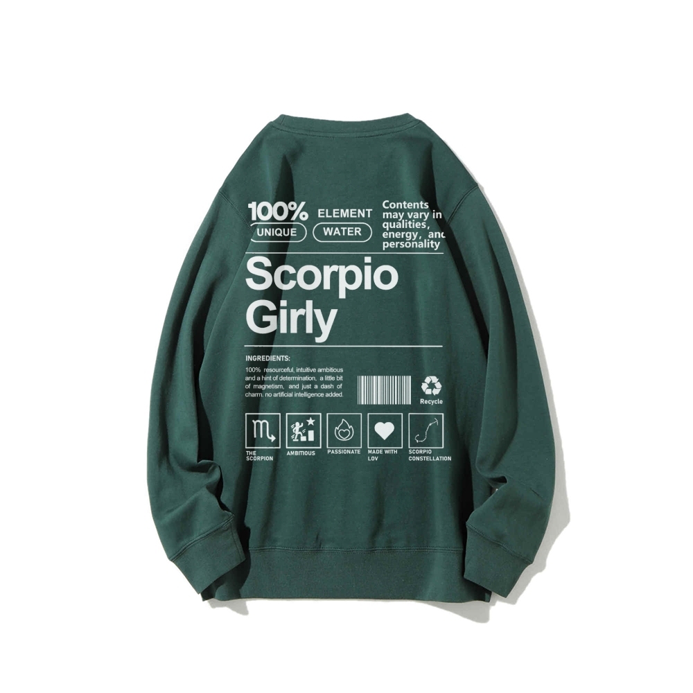 Scorpio Girly Casual Crewneck Sweatshirt