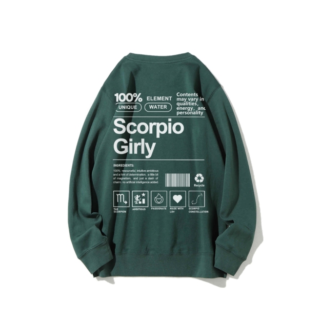 Scorpio Girly Casual Crewneck Sweatshirt