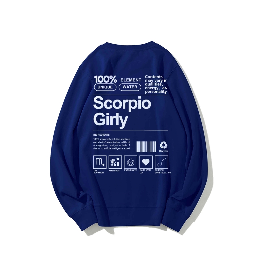 Scorpio Girly Casual Crewneck Sweatshirt