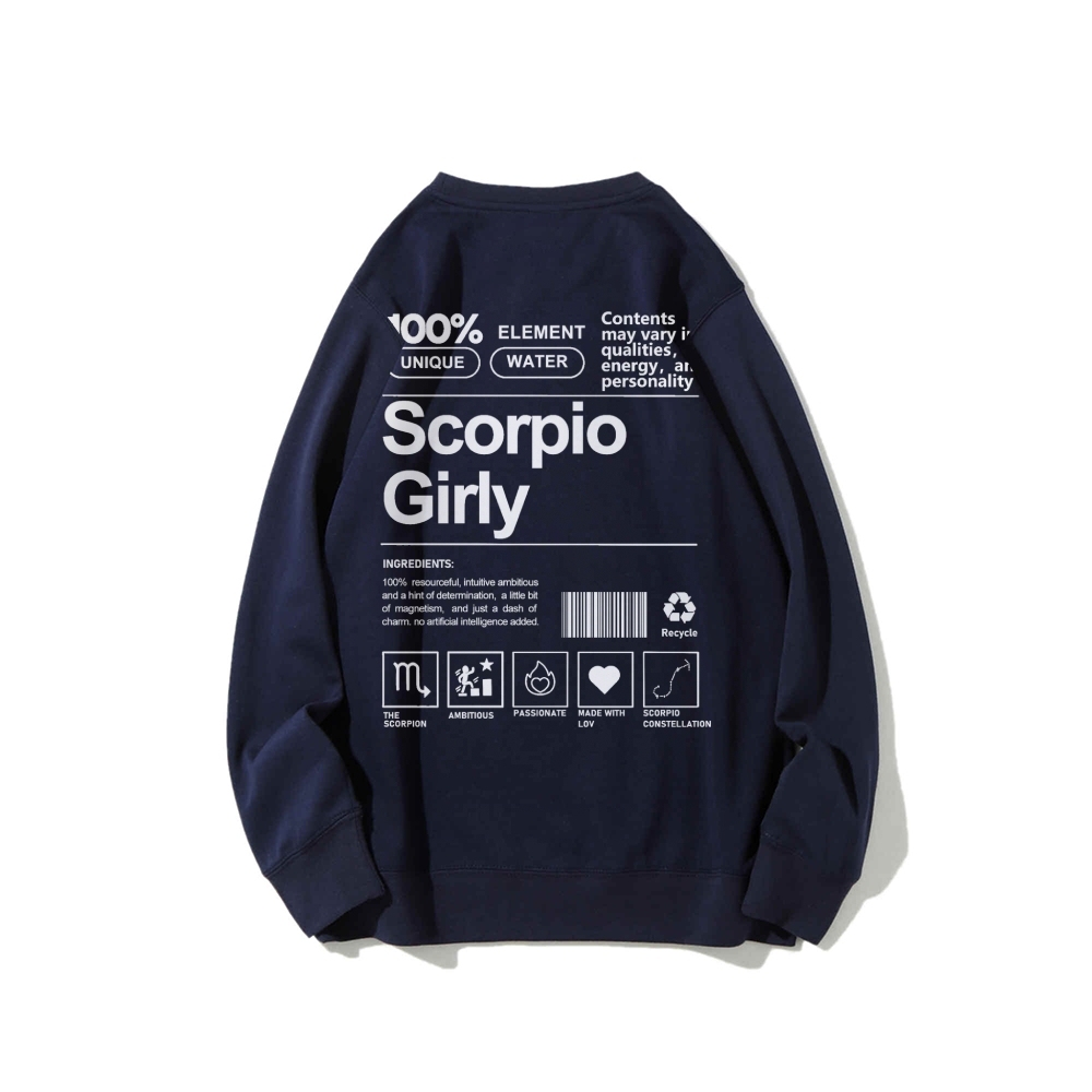 Scorpio Girly Casual Crewneck Sweatshirt