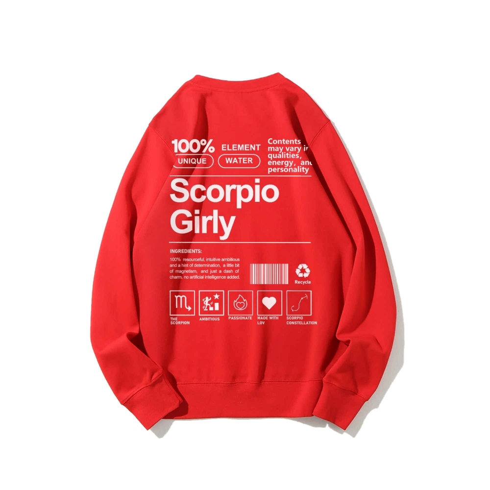 Scorpio Girly Casual Crewneck Sweatshirt