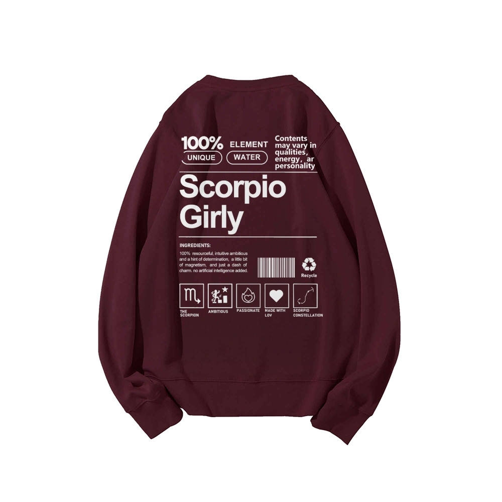Scorpio Girly Casual Crewneck Sweatshirt