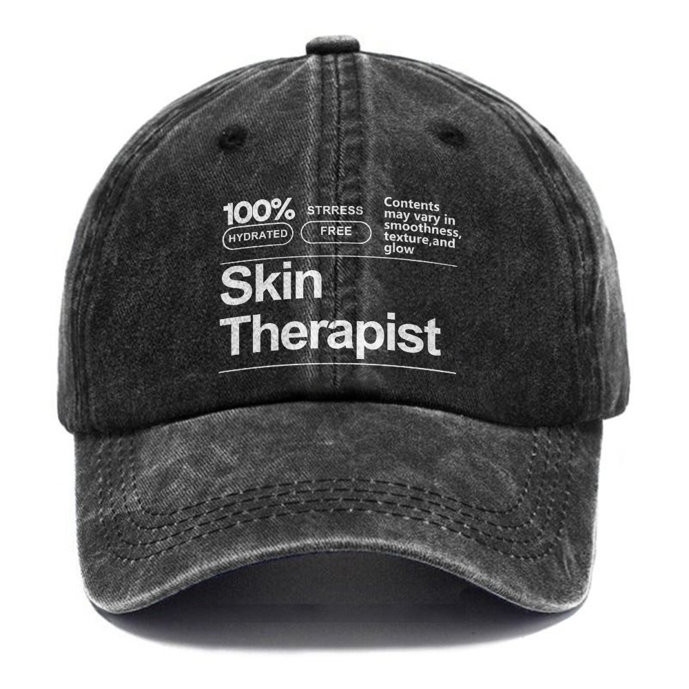 Skin Therapist Unisex Vintage Casual Washed Cap Customscool