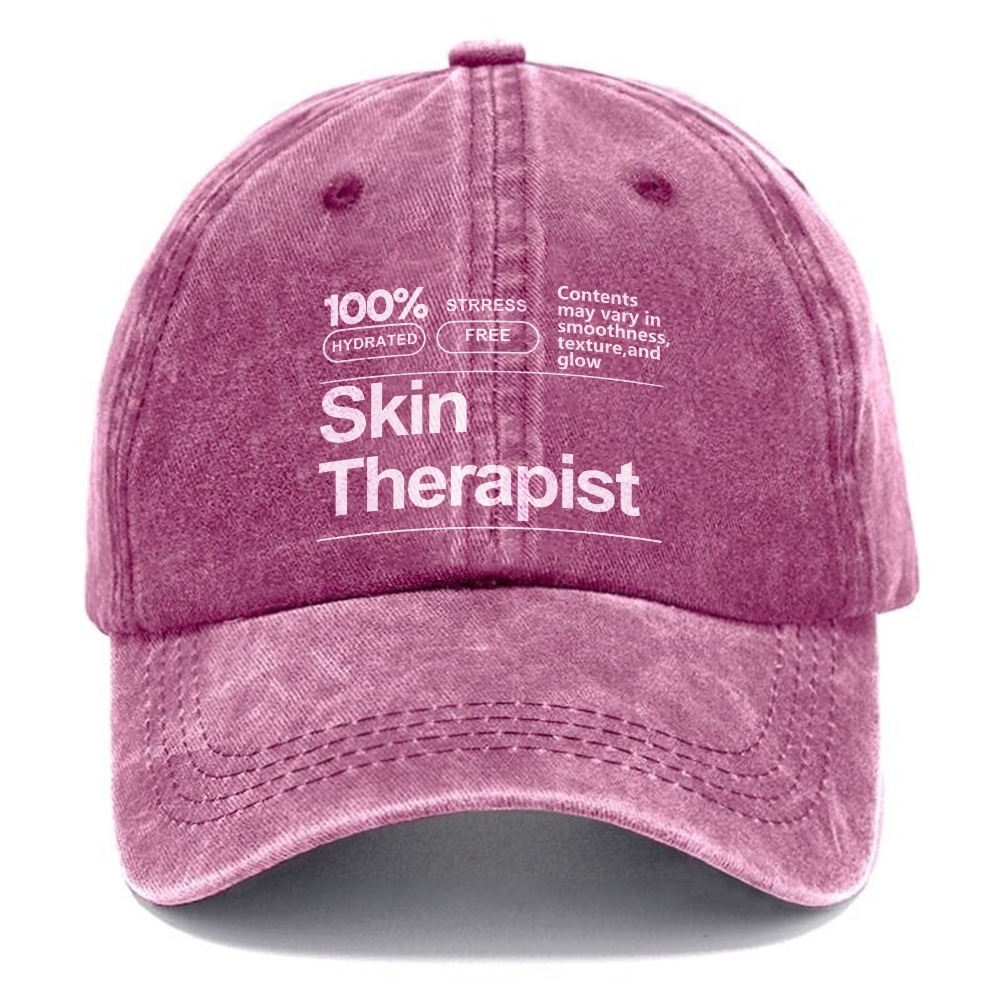 Skin Therapist Unisex Vintage Casual Washed Cap Customscool
