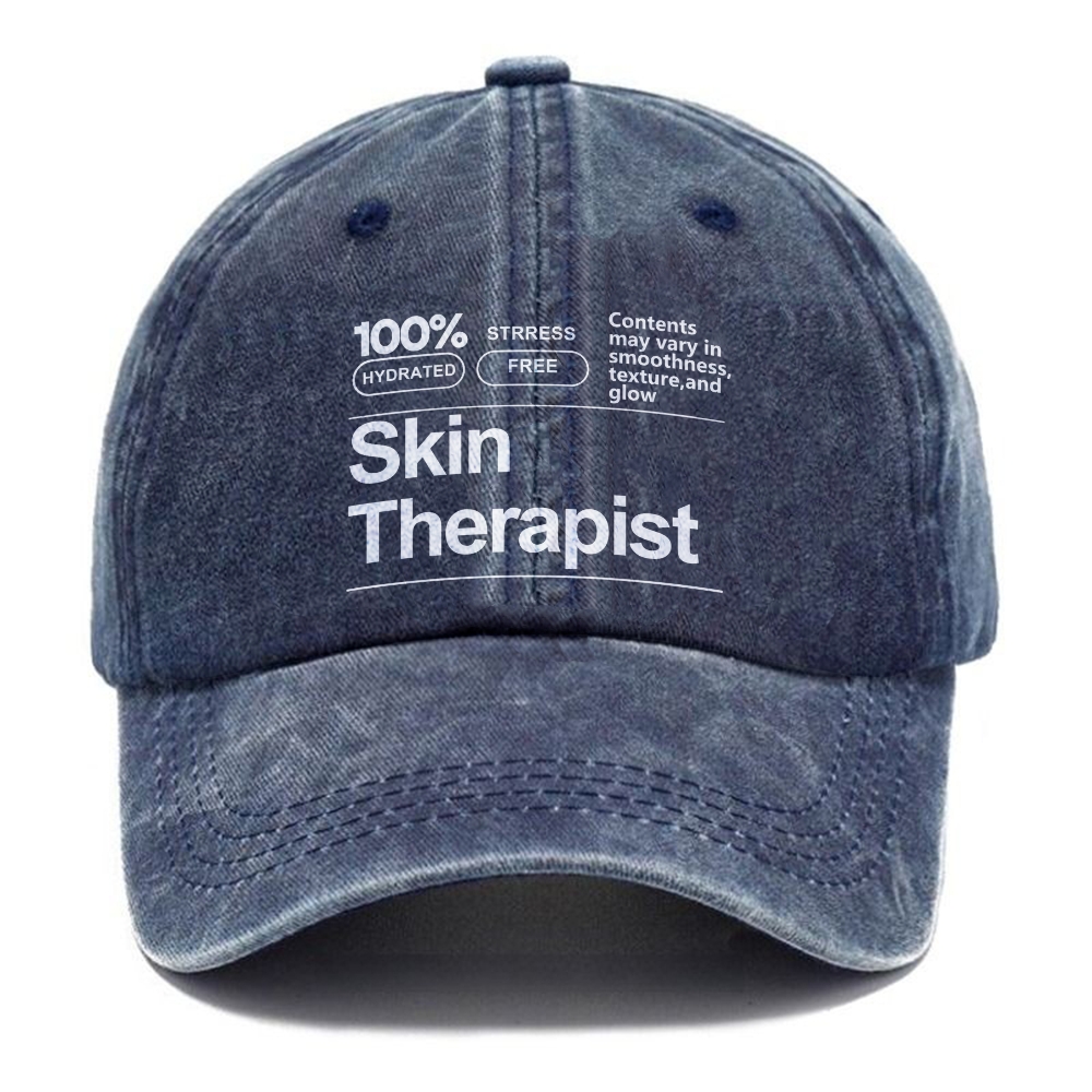 Skin Therapist Unisex Vintage Casual Washed Cap Customscool