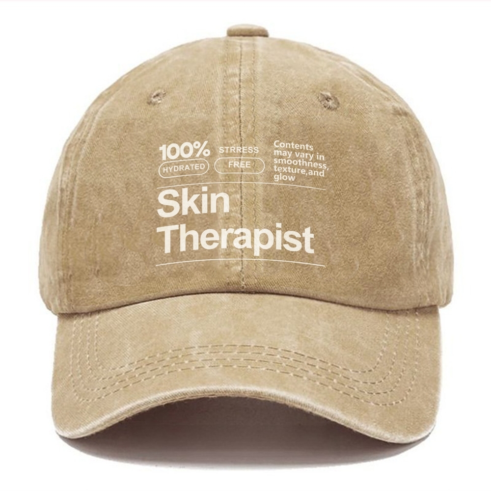 Skin Therapist Unisex Vintage Casual Washed Cap Customscool