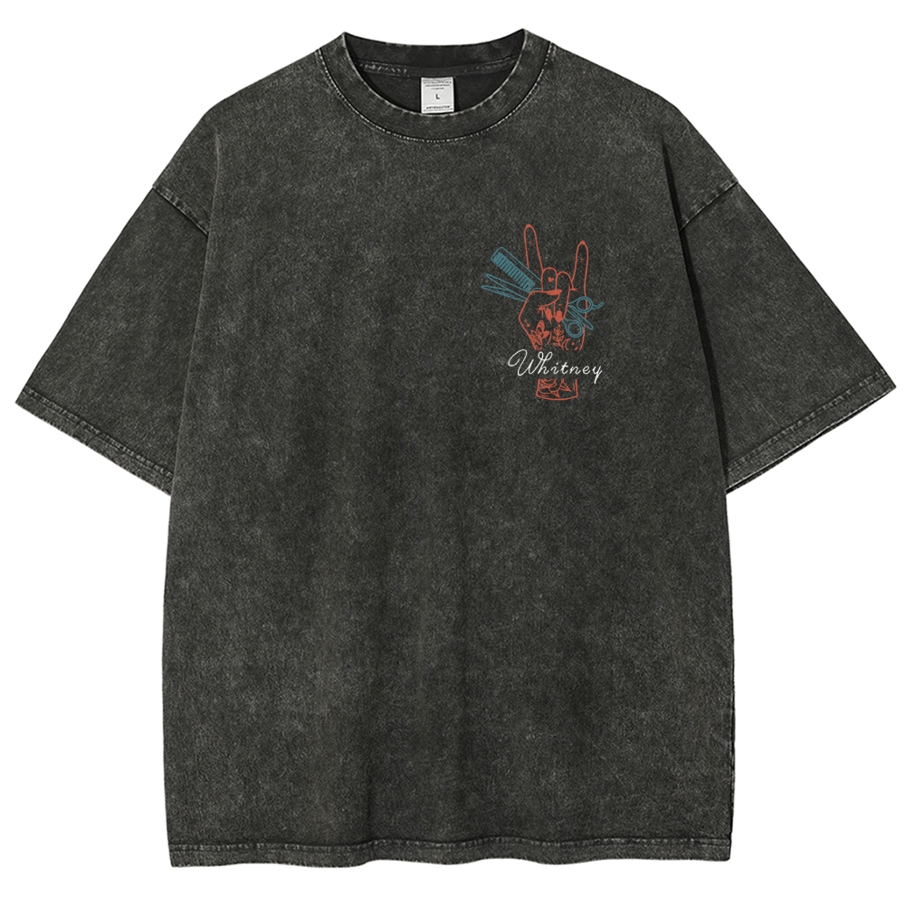 Hair Stylist Addcustom Vintage Washed T-Shirt Customscool