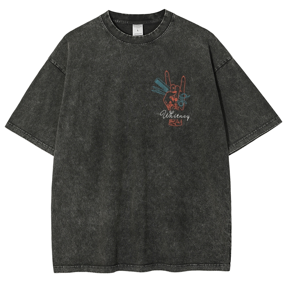 Hair Stylist Addcustom Vintage Washed T-Shirt Customscool