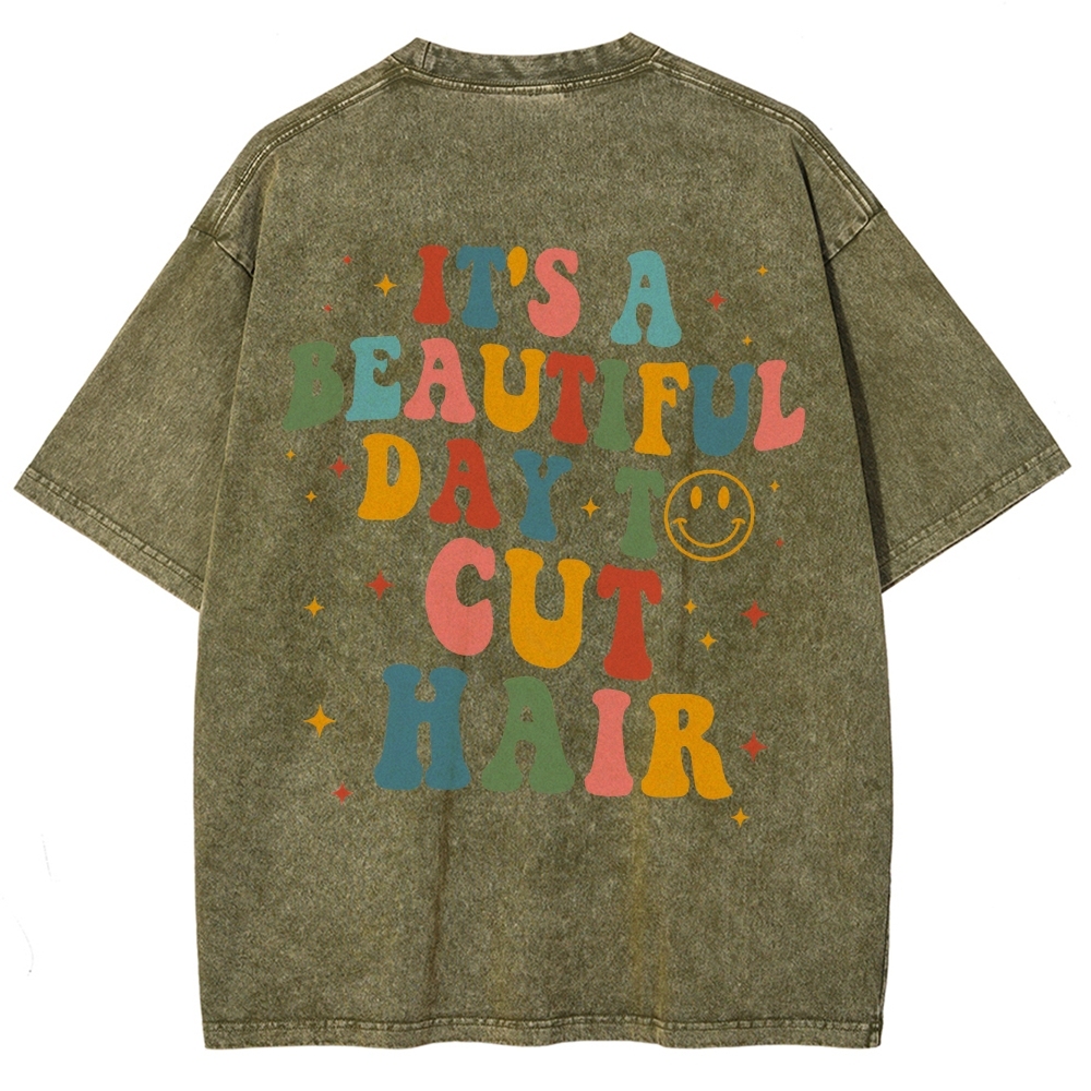 Hair Stylist Addcustom Vintage Washed T-Shirt Customscool