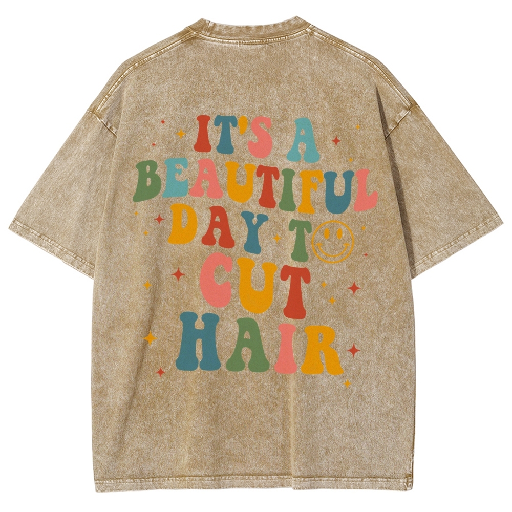 Hair Stylist Addcustom Vintage Washed T-Shirt Customscool