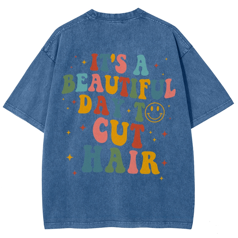 Hair Stylist Addcustom Vintage Washed T-Shirt Customscool