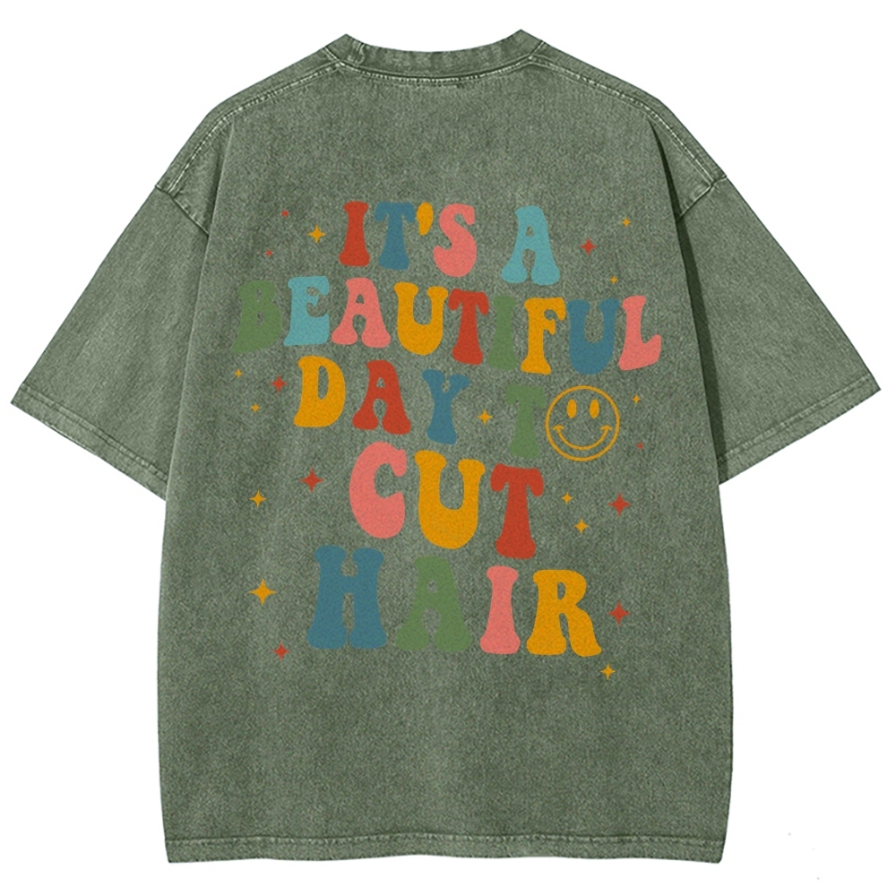 Hair Stylist Addcustom Vintage Washed T-Shirt Customscool