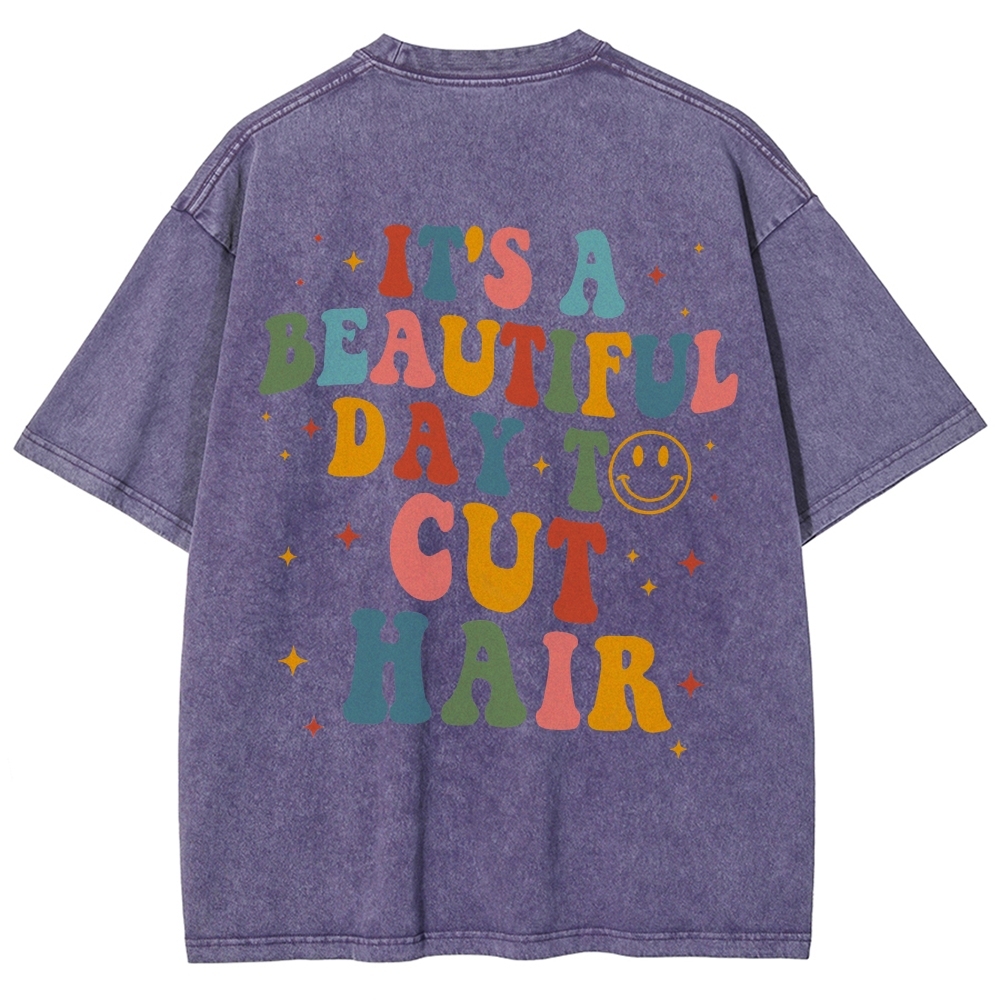 Hair Stylist Addcustom Vintage Washed T-Shirt Customscool
