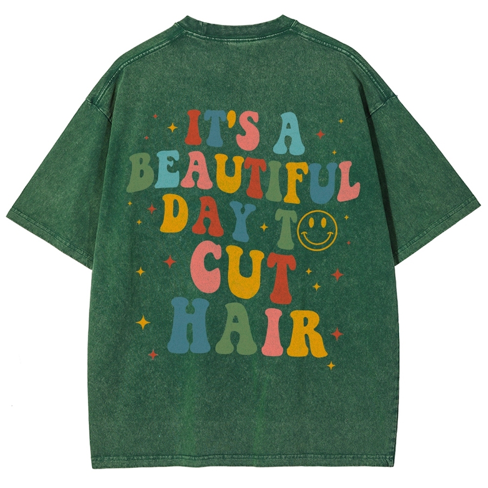 Hair Stylist Addcustom Vintage Washed T-Shirt Customscool