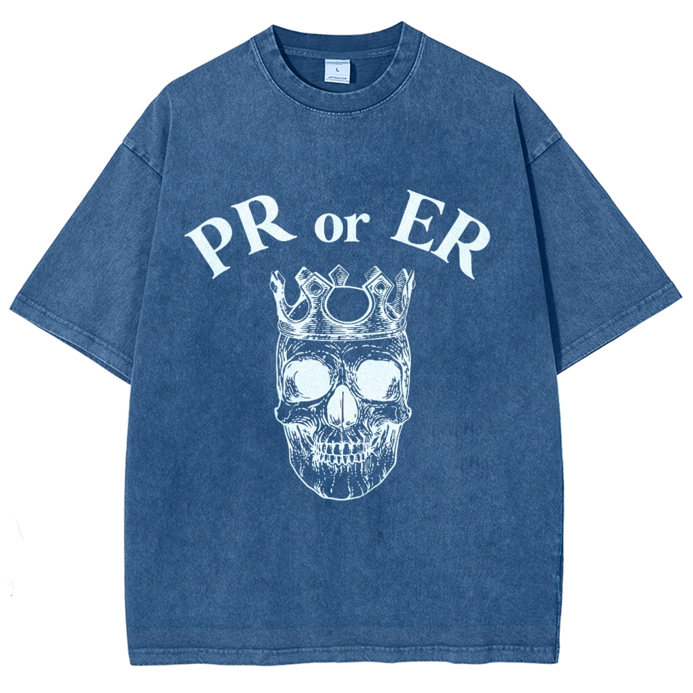 Skull Gym Vintage Snowflake Washed T-Shirt