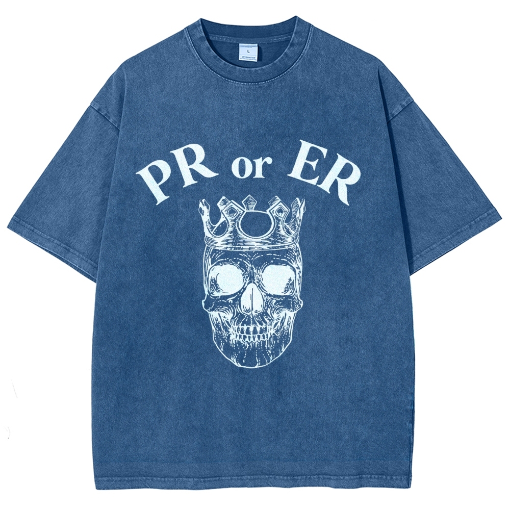 Skull Gym Vintage Snowflake Washed T-Shirt