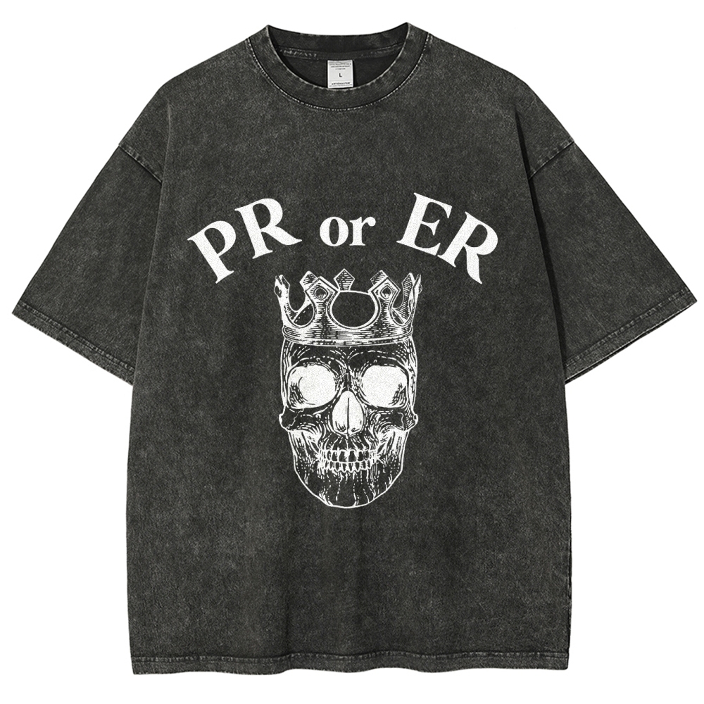 Skull Gym Vintage Snowflake Washed T-Shirt