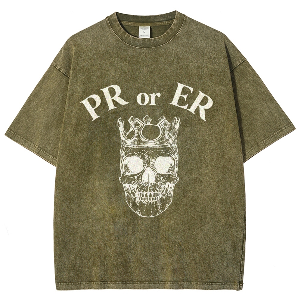 Skull Gym Vintage Snowflake Washed T-Shirt