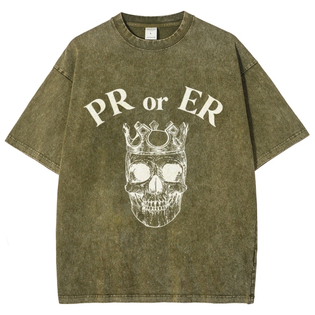 Skull Gym Vintage Snowflake Washed T-Shirt