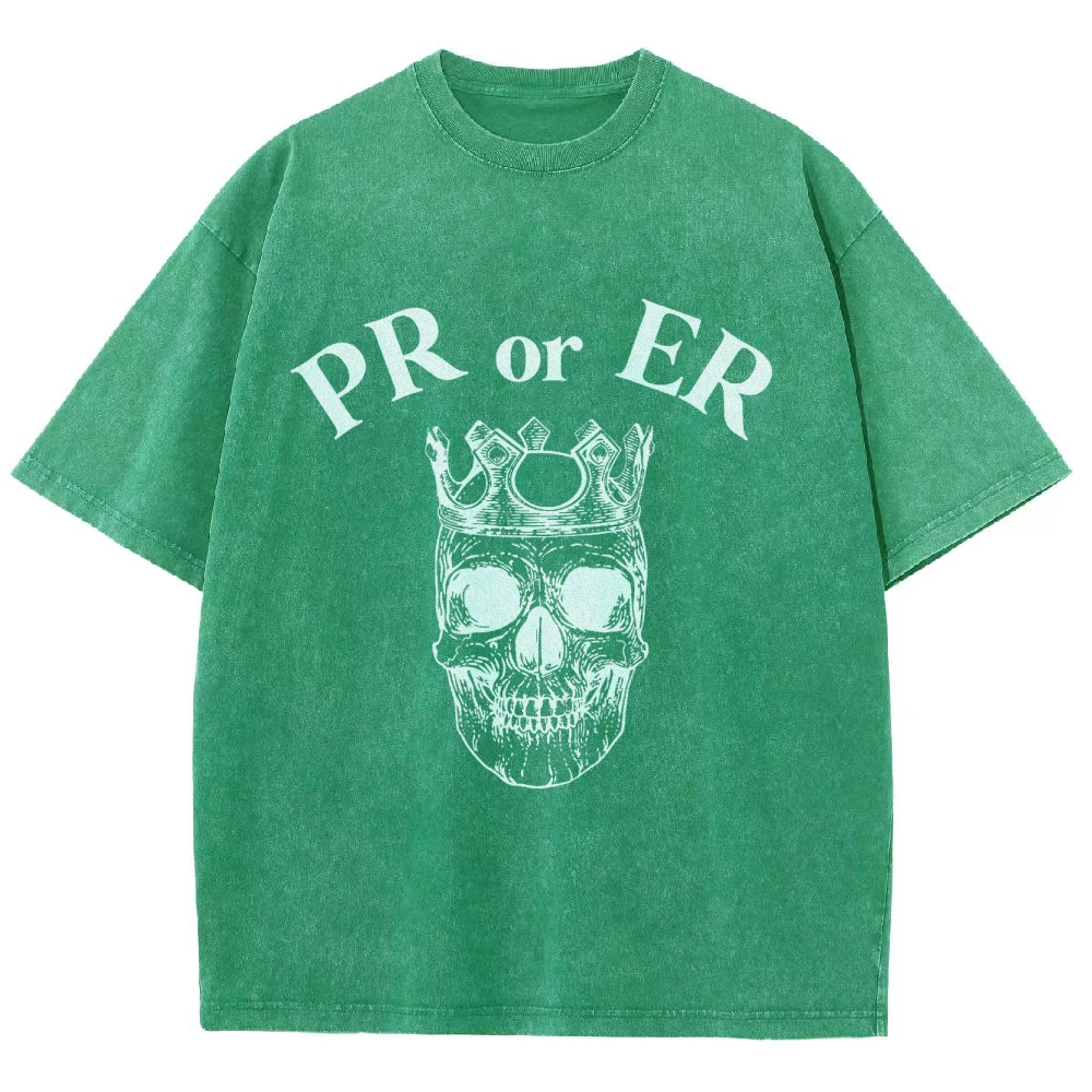 Skull Gym Vintage Snowflake Washed T-Shirt