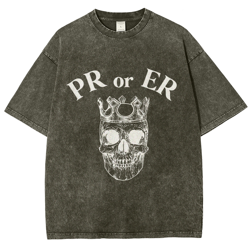 Skull Gym Vintage Snowflake Washed T-Shirt