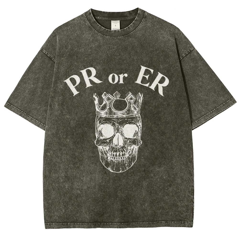 Skull Gym Vintage Snowflake Washed T-Shirt