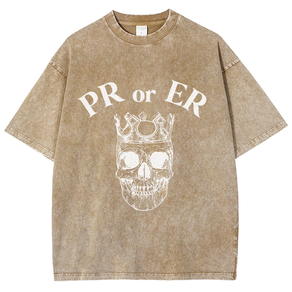 Skull Gym Vintage Snowflake Washed T-Shirt