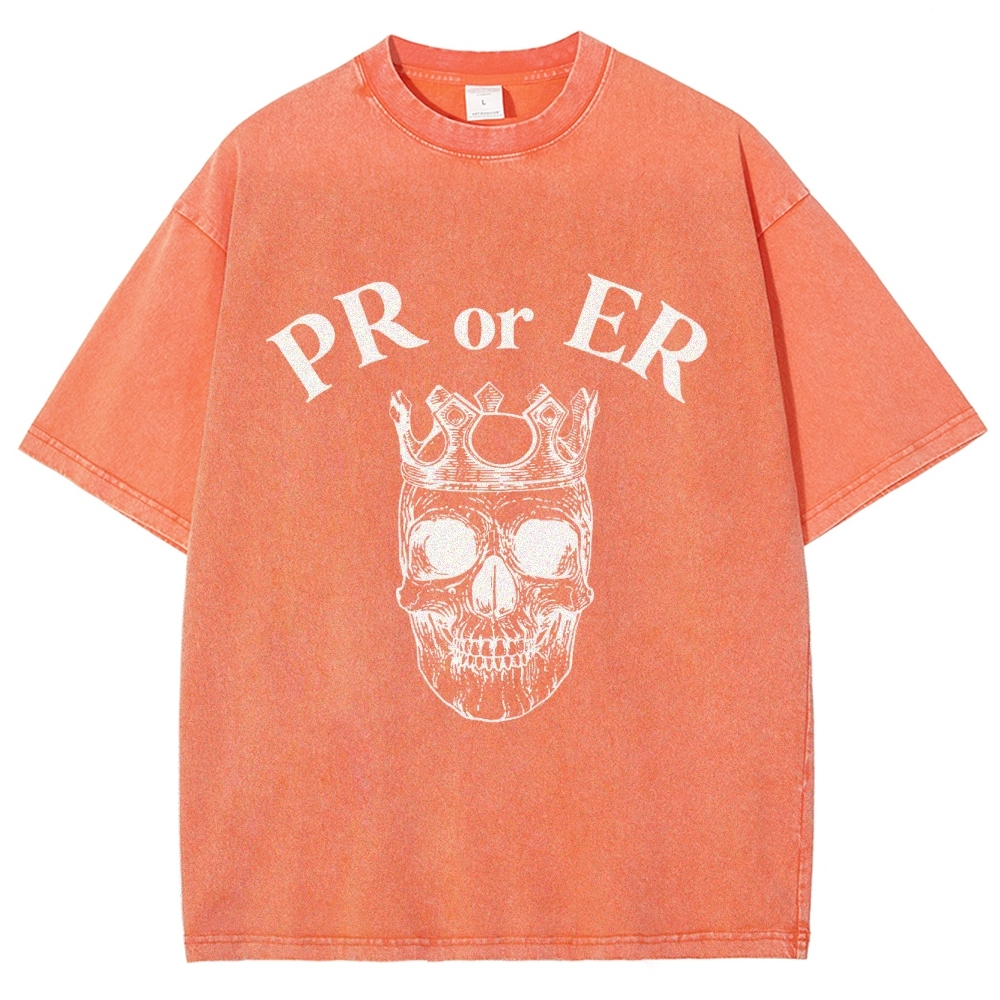 Skull Gym Vintage Snowflake Washed T-Shirt